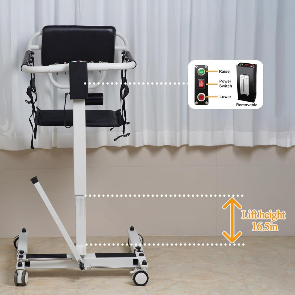 Electric Patient Lift Transfer Chair Foldable Wheelchair Lift Home Car Bath