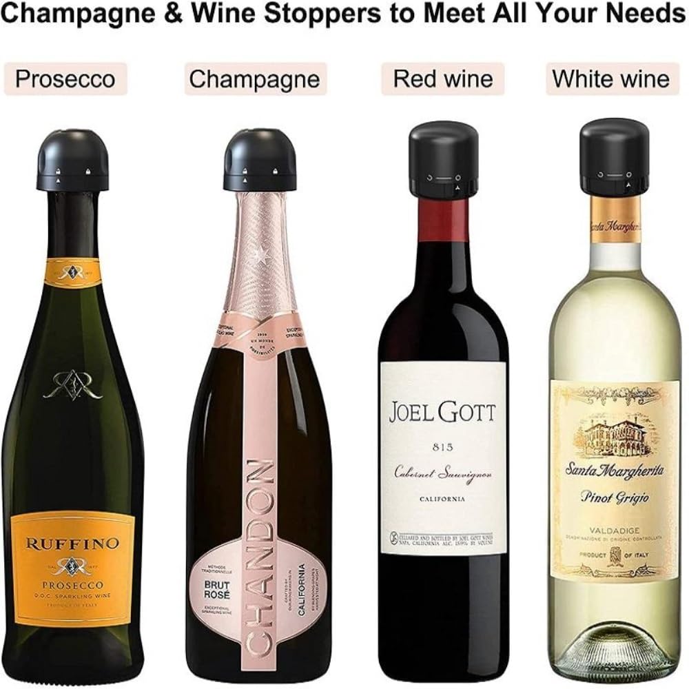 New 4/2/1PC Wine Stopper Reusable Bar Accessories Silicone Sealing Champagne