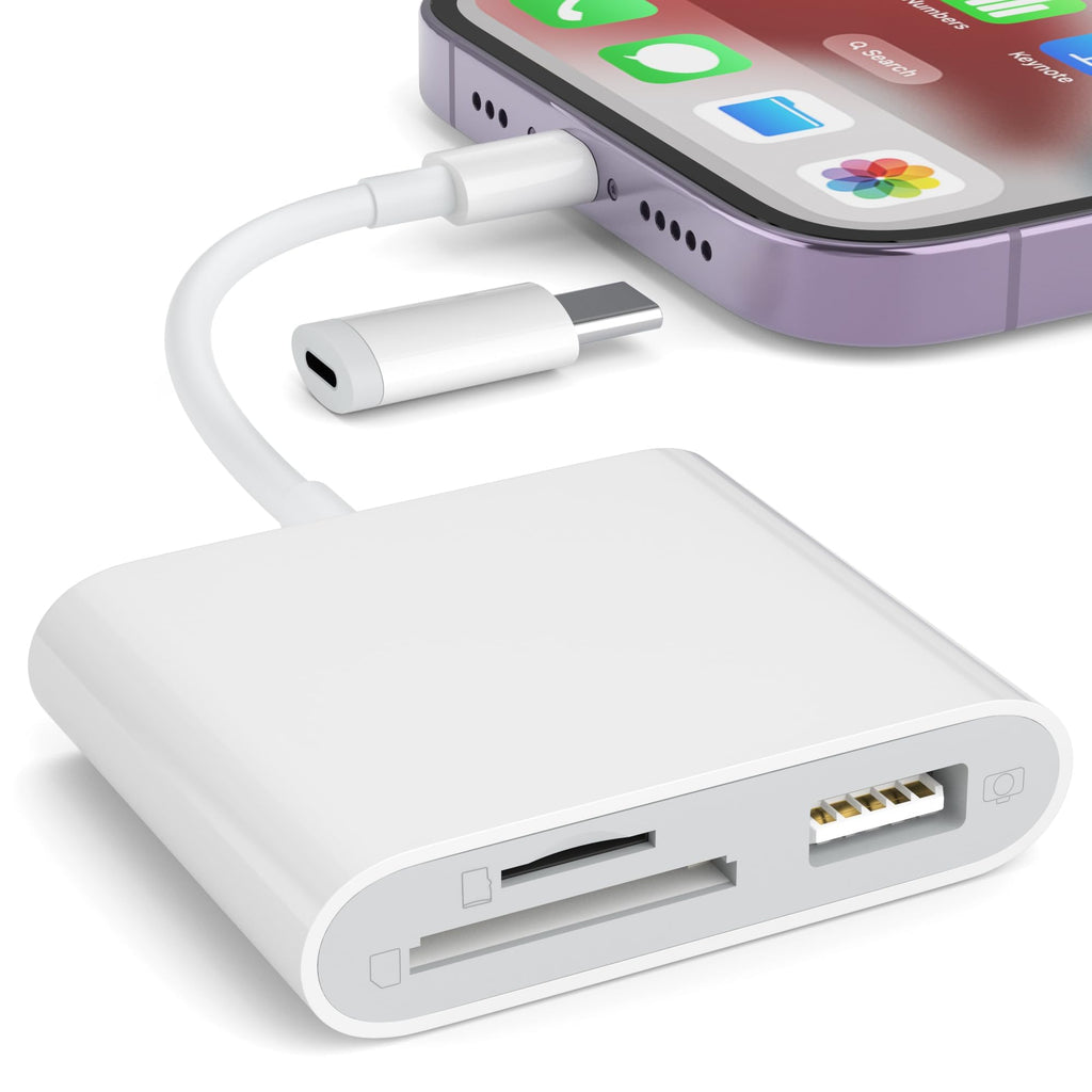SZHAIYIJIN SD Card Reader for iPhone, Memory Card Reader with USB Camera Adapter