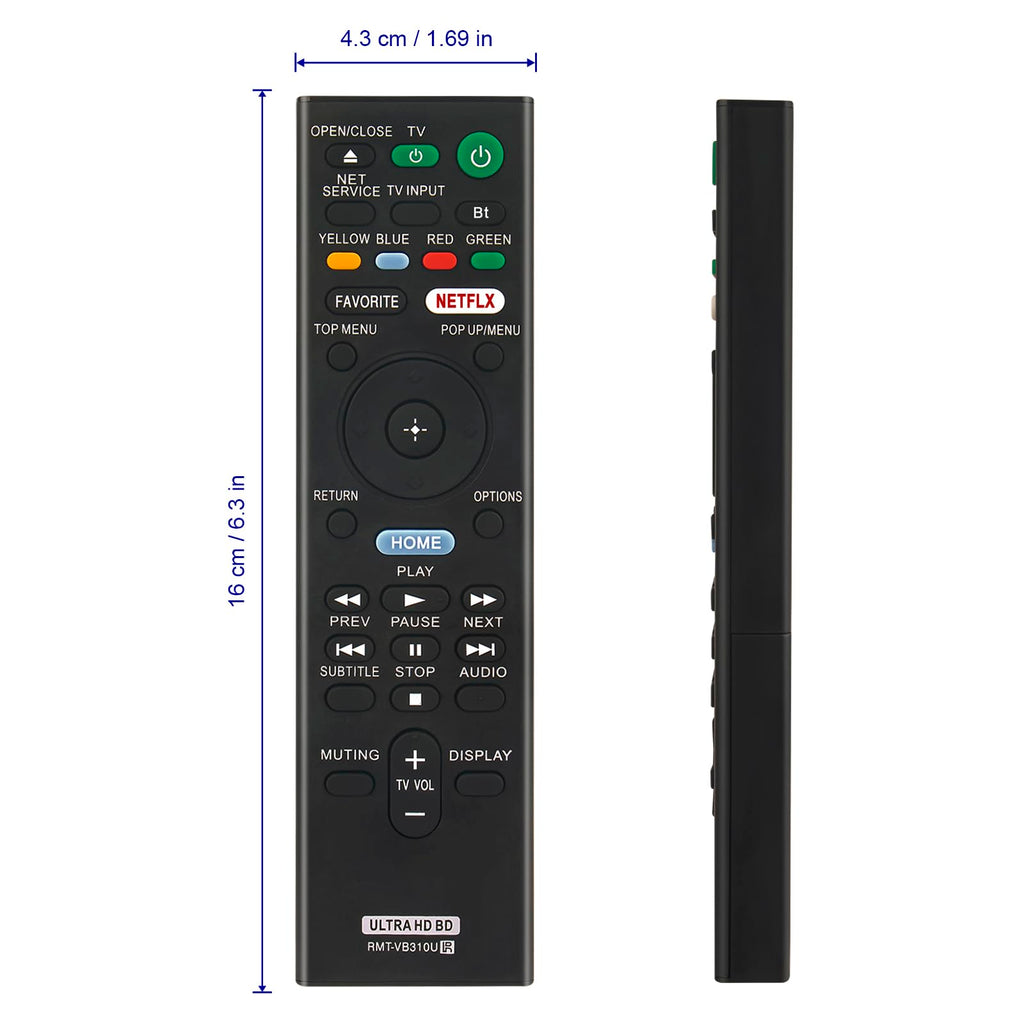 New RMT-VB310U sub RMT-VB310E Replaced Remote Control fit for Sony Blu-Ray DVD