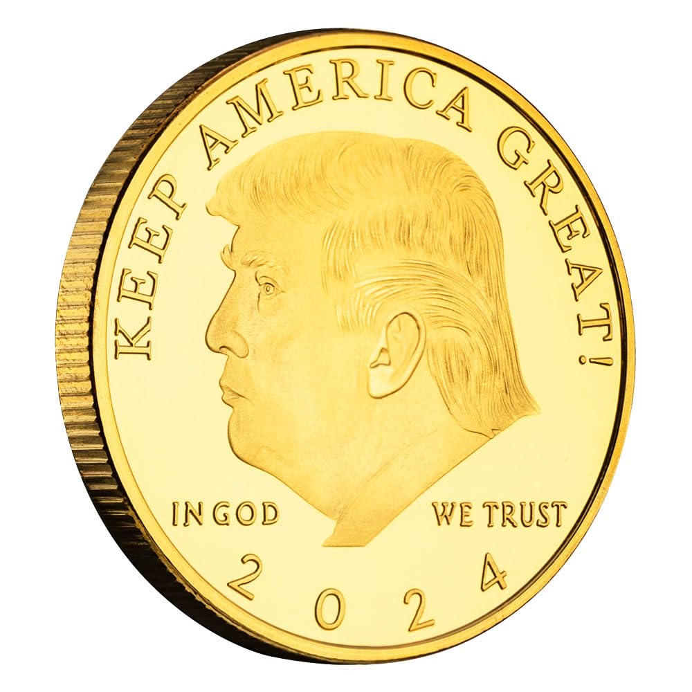 8 Pcs 47th President of The United States Donald Trump Coin Commemorative Never