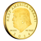 8 Pcs 47th President of The United States Donald Trump Coin Commemorative Never