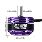 INJORA Fat Viper 2204 Brushless Outrunner Motor & Transmission for TRX4M