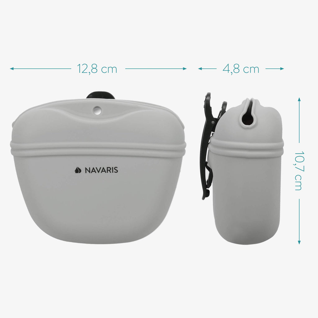 Set of 2 Navaris Silicone Dog Treat Pouch Training Pet Puppy Bag Pocket Snack