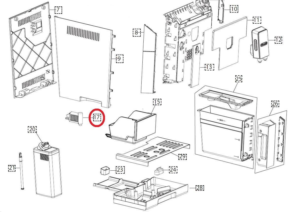 Hot Water Steam Spout Compatible With DeLonghi Coffee Machine