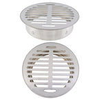 Dnyta 7in Floor Drain Cover, Stainless Steel Round Anti Blocking Round Grate