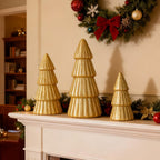 Set of 3 Joyhalo Tabletop Christmas Trees, Frosted Christmas Trees Indoor Xmas