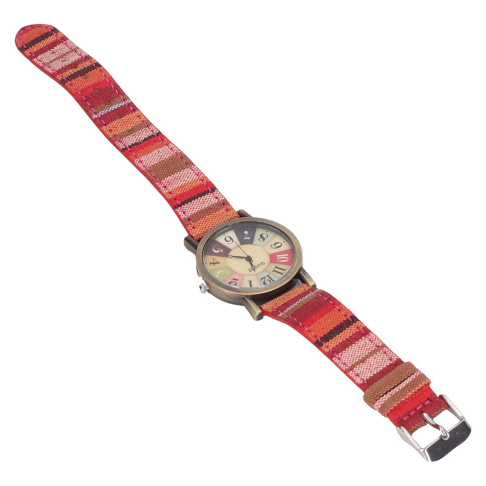 Mrisata Watch Multicolour Bohemian Style Brass PU Leather Women Watch Birthday