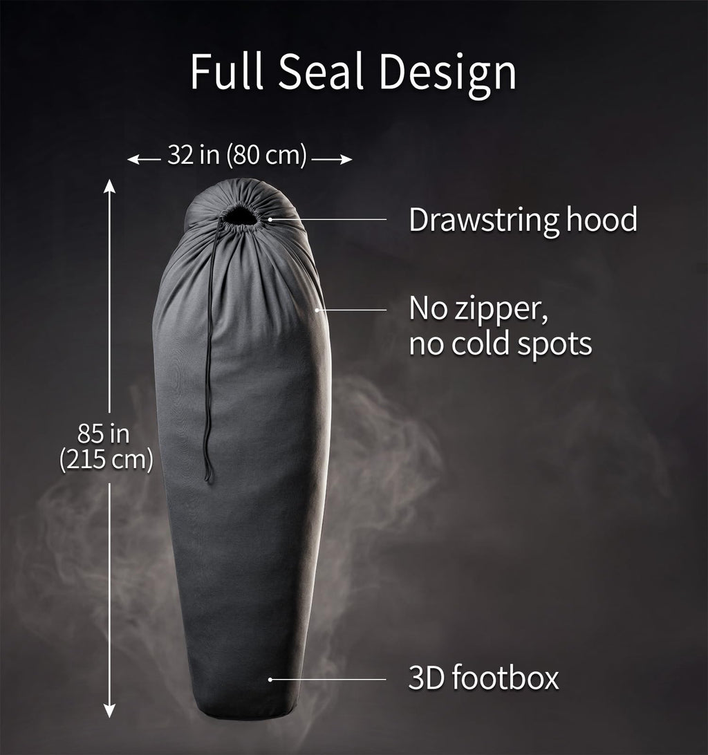 Litume All Season Fleece Sleeping Bag Liner Lightweight Mummy Sleeping Sack for