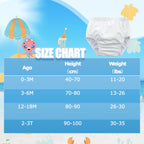 3-6 Months Baby Newborn Reusable Swim Diapers Washable Toddler Unisex Swim