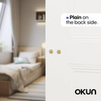 Okun Halo Dummy Door Handle, Brushed Champagne Gold Non-Turning Door Lever