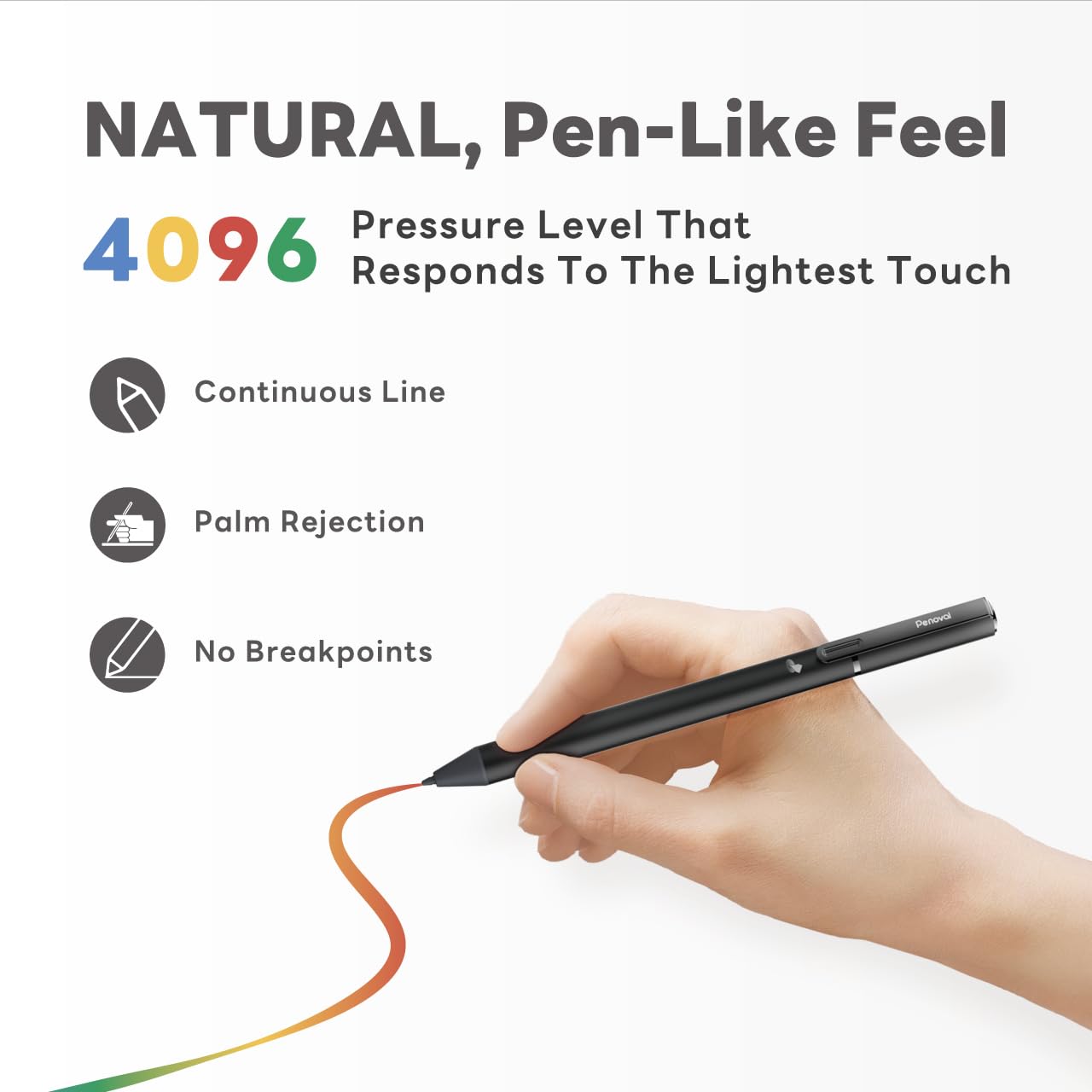 Penoval USI 2.0 Lite Stylus Pen for Some Chromebook Model, 4096 Levels Pressure