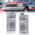 MOTRUM Front Parking Corner Side Marker Light Housing Compatible with GMC Caballero Malibu El Camino 1978-1979, [DOT] Turn Signal Marker Light Cover [No Bulbs], Clear Lens