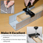FIRSTINFO H5441 Aluminum Miter Box 9.8" Mitre Box 3 Angle Hand Saw Guide