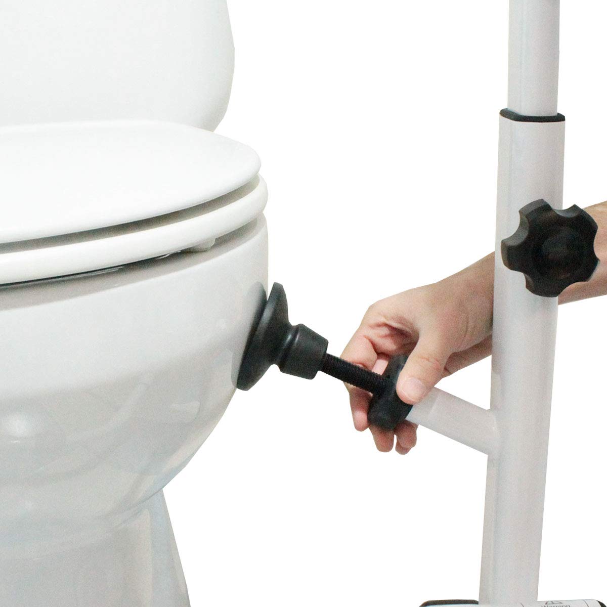 KMINA - Toilet Safety Rails for Seniors (330 lbs), Toilet Safety Frame with