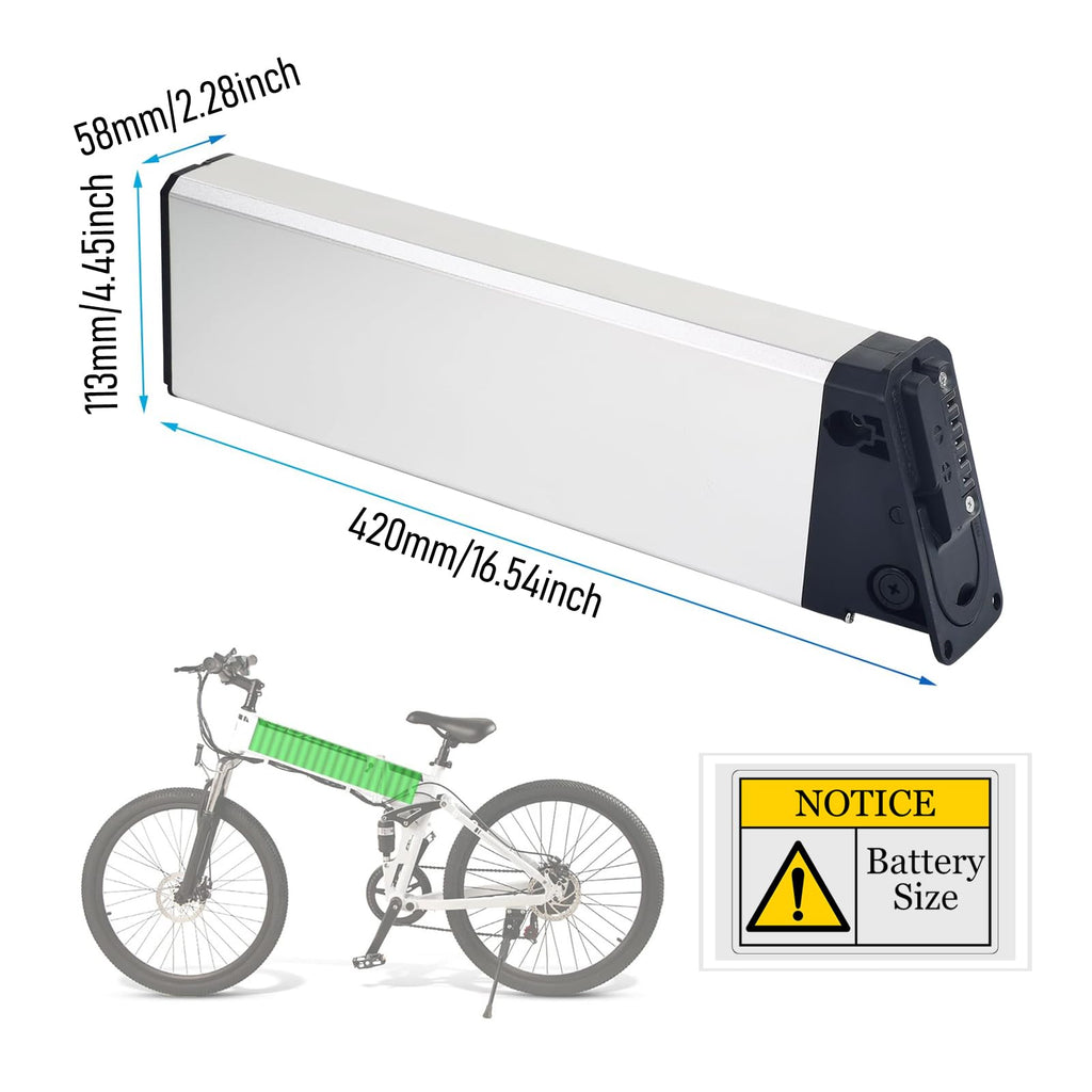 Xiseny Ebike Battery Silver Fish 48V 13Ah/15Ah/, Electric Bike, Electric Bicycle