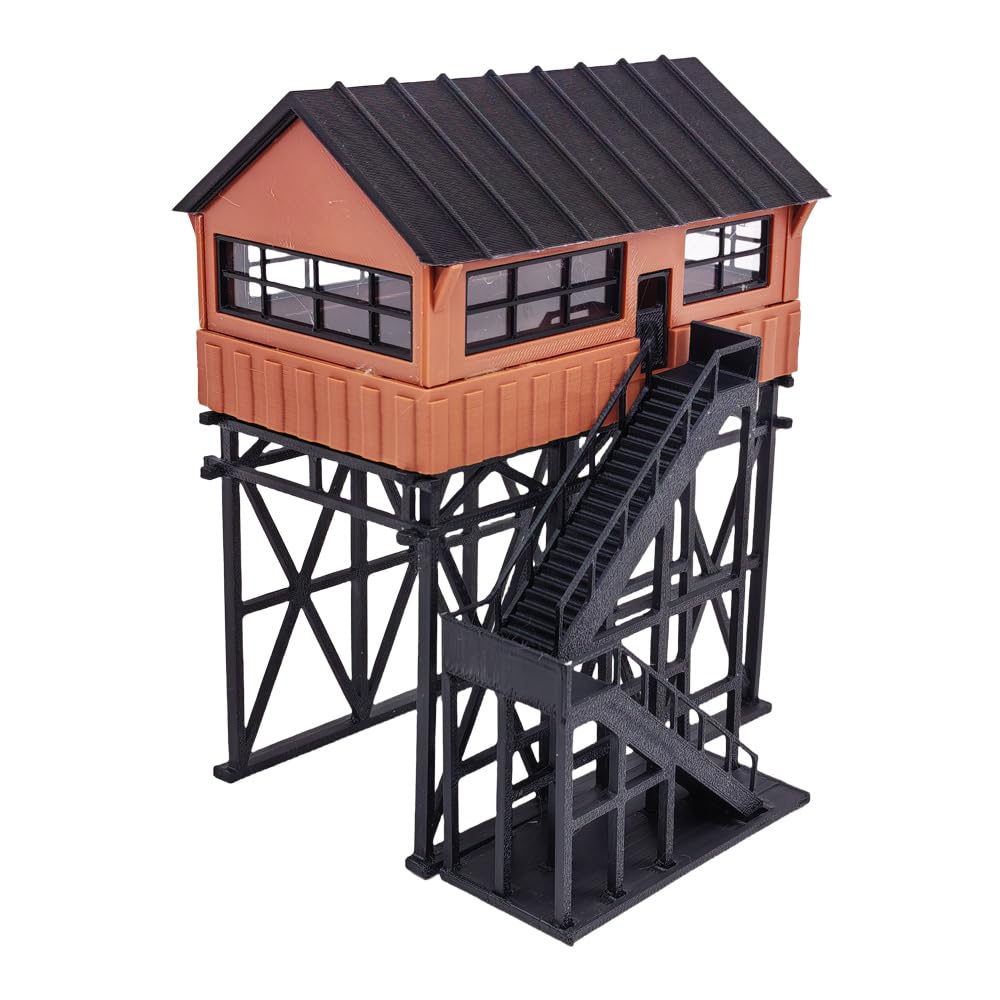 Outland Models Miniatures Station Overhead Signal Box/Tower 1:87 HO Scale