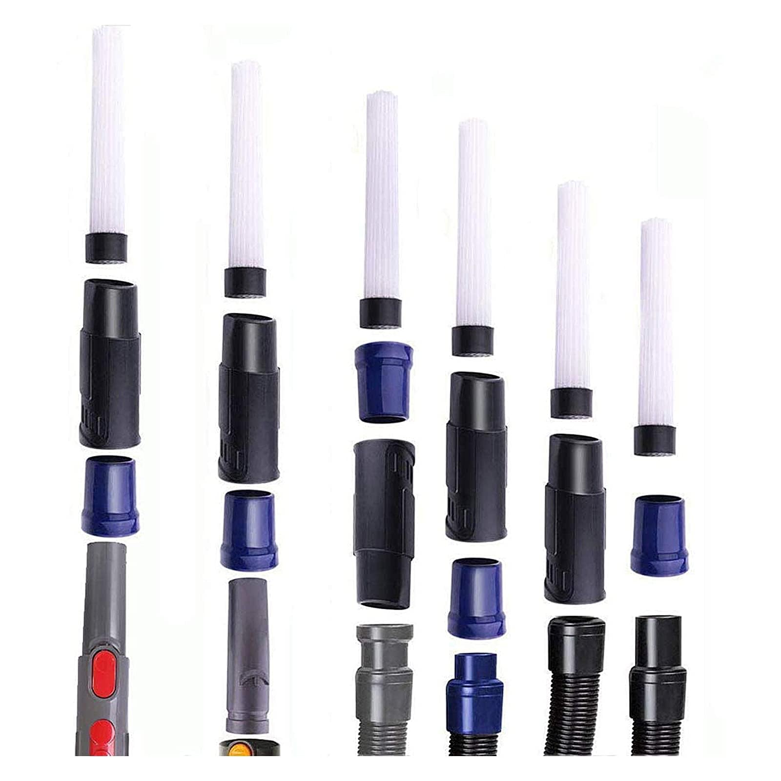 Alrens 8PCS Shop Vacuum Attachment Brush Set 1-1/4" & 1-3/8" Accessories