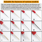 26PCS Terminal Removal Tool Kit Automotive Connector Pin Depinning Ejector