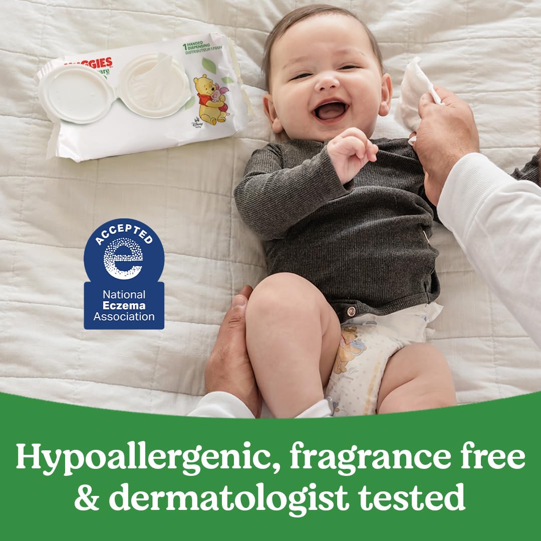 10 Flip-Top Packs Huggies Natural Care Sensitive Baby Wipes, Unscented,