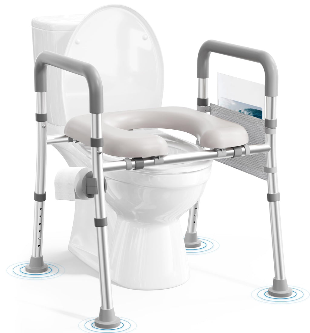 Soundfuse Toilet Seat Riser for Seniors, FSA HSA Eligible Raised Toilet Seat