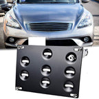 GTP Front Bumper Tow Hook License Plate Mounting Bracket Holder Relocator