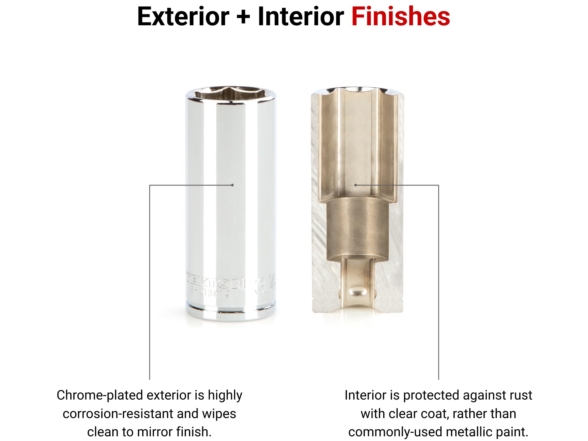 TEKTON 3/8 Inch Drive x 13/16 Inch Deep 6-Point Socket | SHD13021