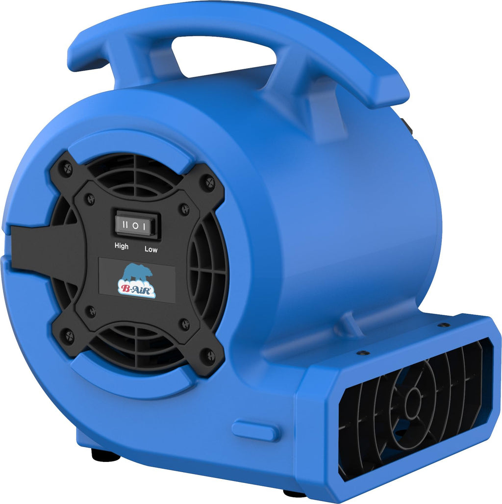 B-Air VP Series 1/8HP Air Mover Floor Fan 2 Speeds 1.3 Amp Blue