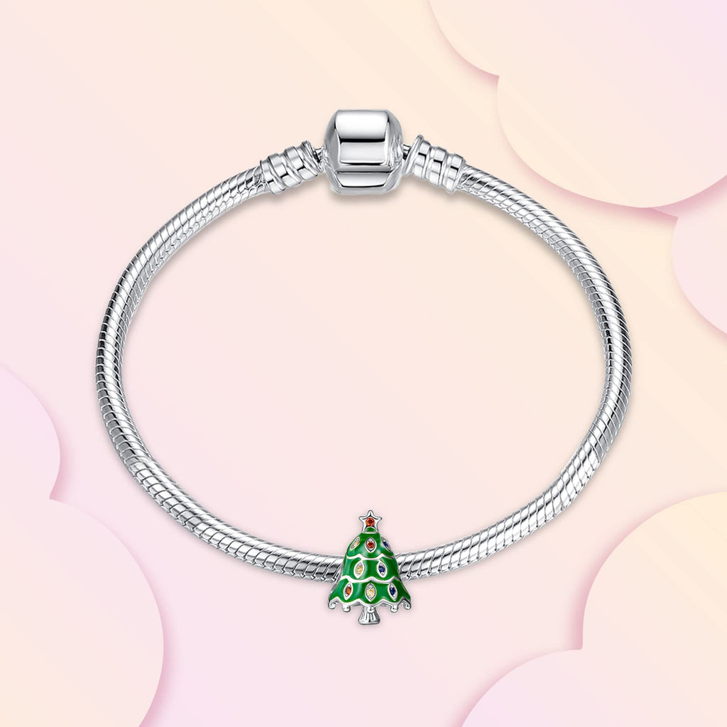 Annmors Christmas Tree Charm 925 Sterling Silver Fight for Homeland fits Bracelets for Woman Beads Gifts for Women Bracelet&Necklace 548-A
