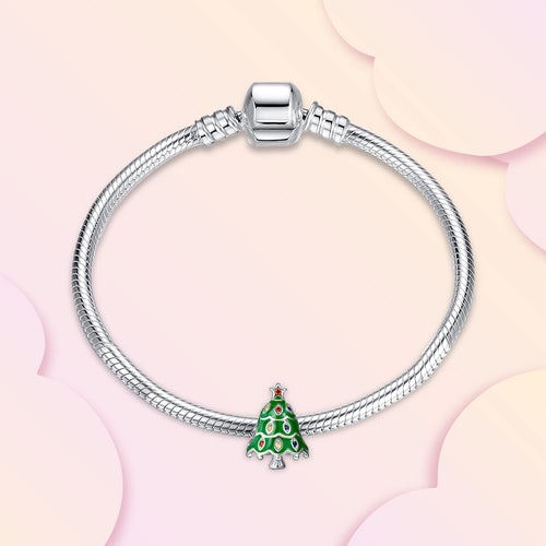 Annmors Christmas Tree Charm 925 Sterling Silver Fight for Homeland fits Bracelets for Woman Beads Gifts for Women Bracelet&Necklace 548-A