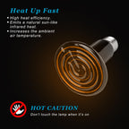 DOMICA 150W 2 Pack Reptile Heat Bulb, Beared Dragon Ceramic Heat Emitter, E26 No