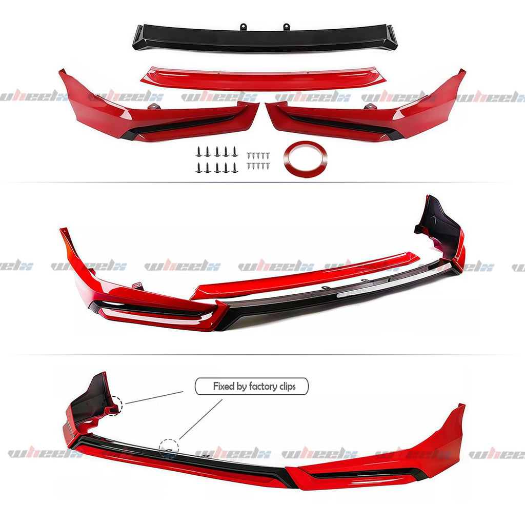 WheelX Front Lip Compatible with 2022-2024 Honda Civic, V3 Style Air Dam Lower