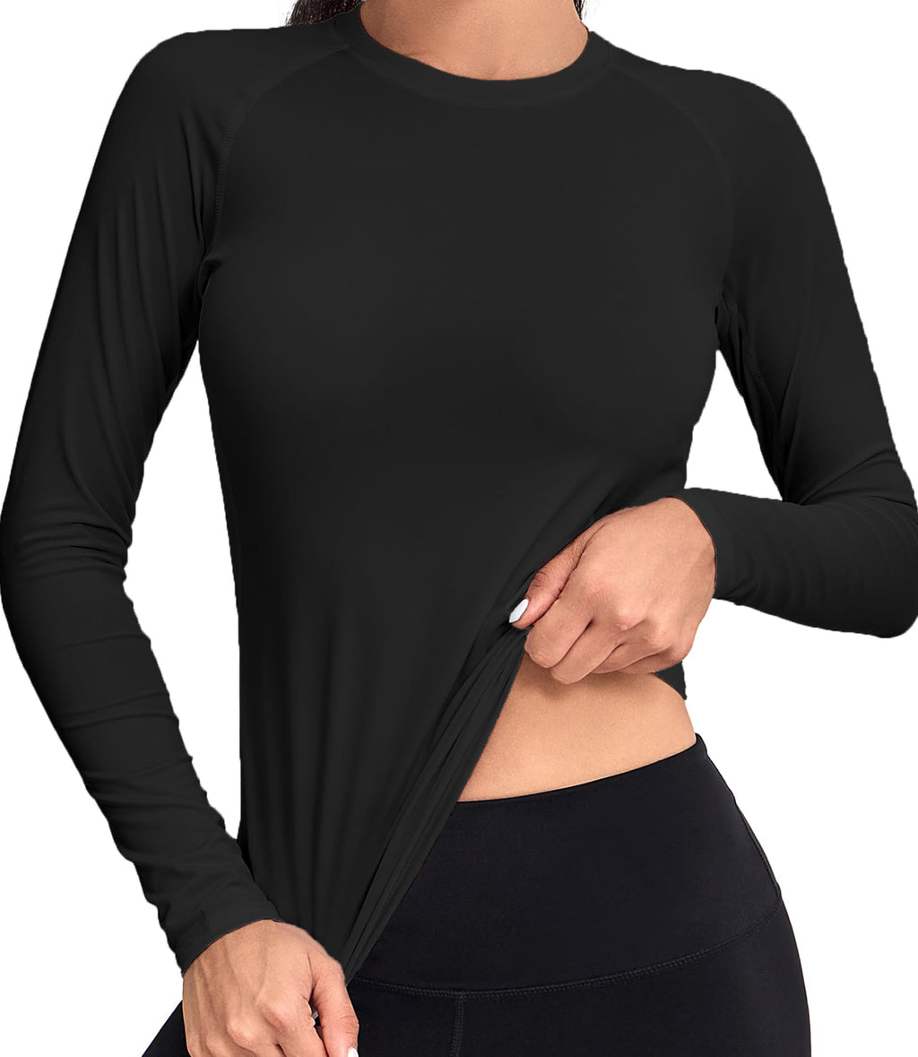 TELALEO 3 Pack Women's Thermal Shirts Fleece Lined Tops Long Sleeve Compression