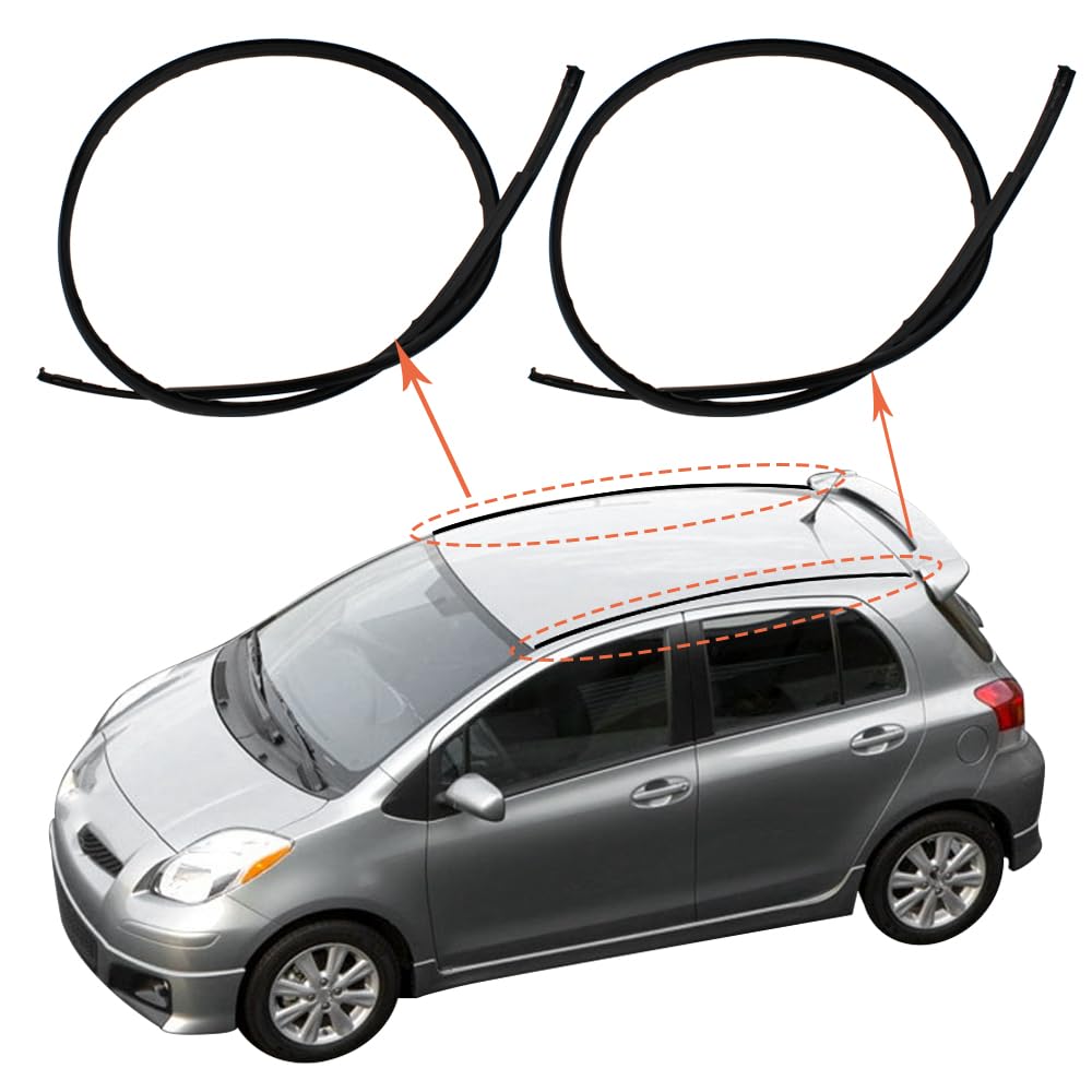 COOL STAR 2pcs Molding Side Drip Compatible with Toyota Yaris Sedan 2007 2008