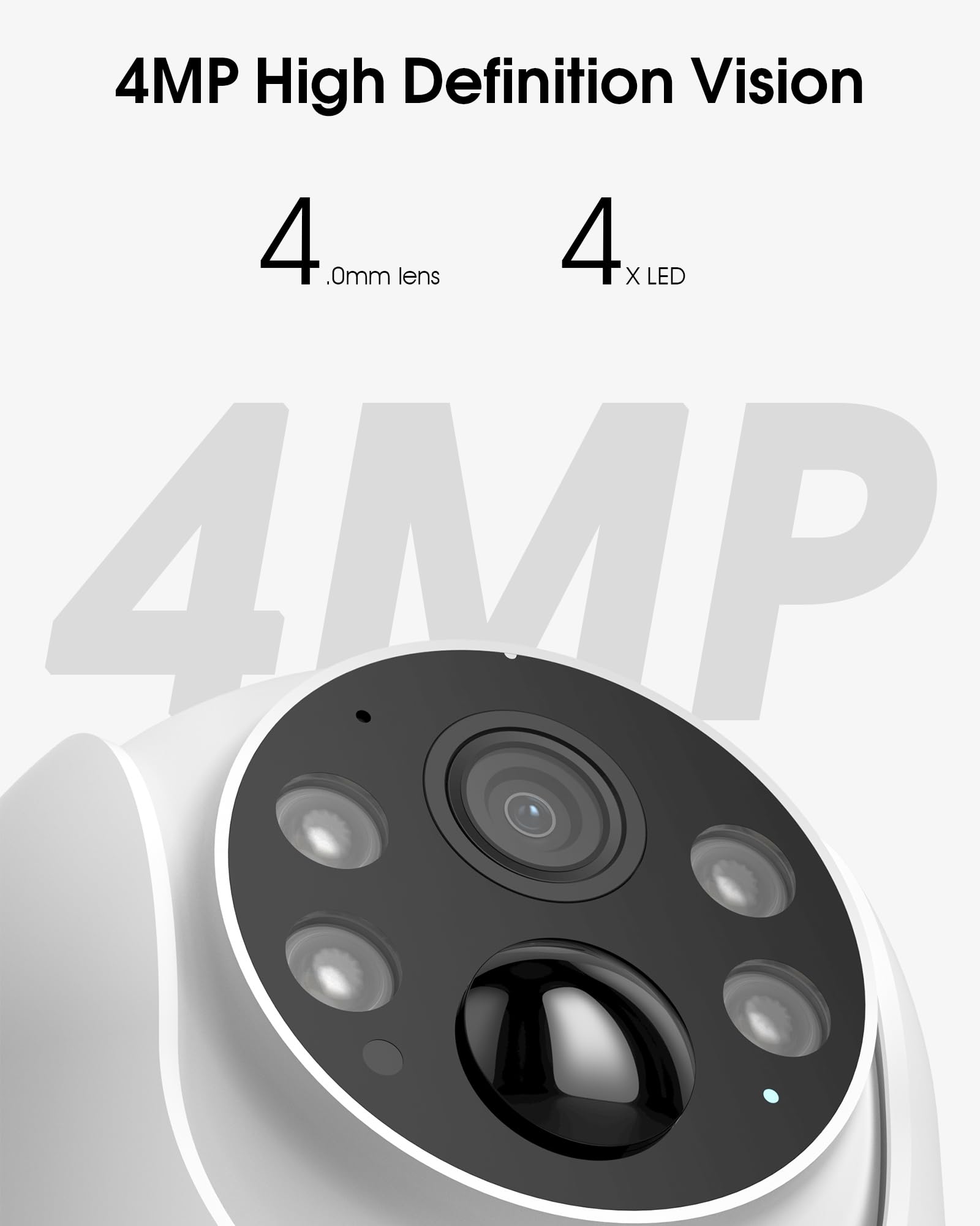 ARCCTV Solar Security Cameras Wireless Outdoor, 4MP 360° View Battery Powered