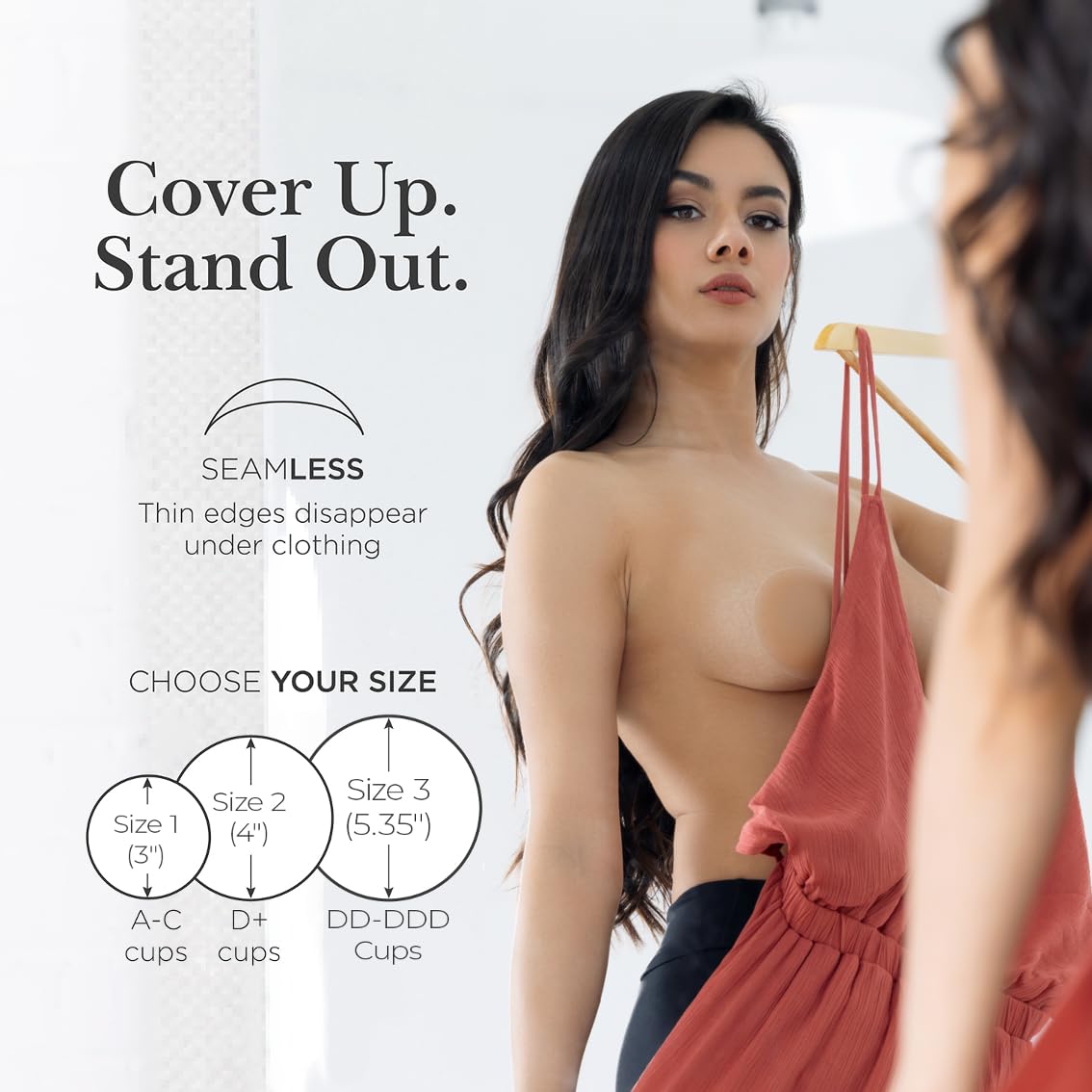 Nippies Nipple Covers for Women with Travel Case, Reusable Nipple Pasties with
