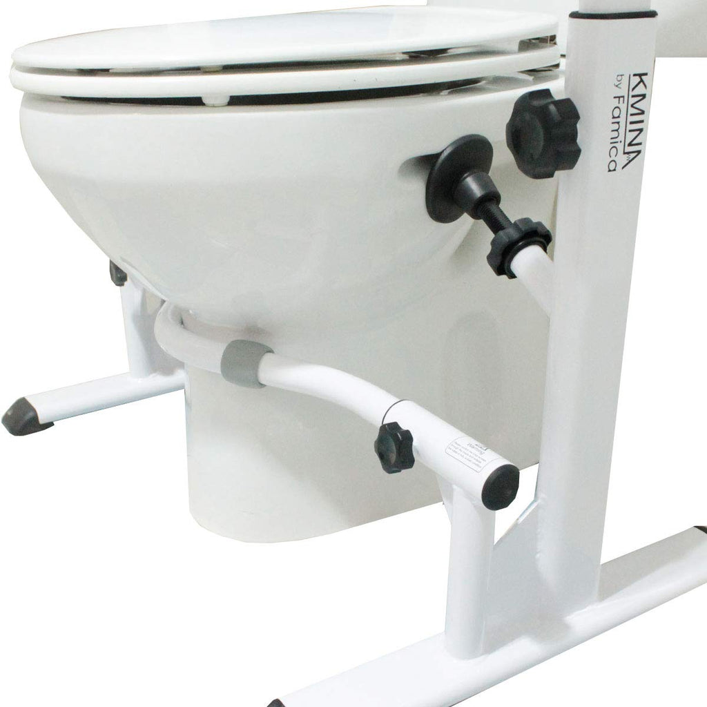 KMINA - Toilet Safety Rails for Seniors (330 lbs), Toilet Safety Frame with