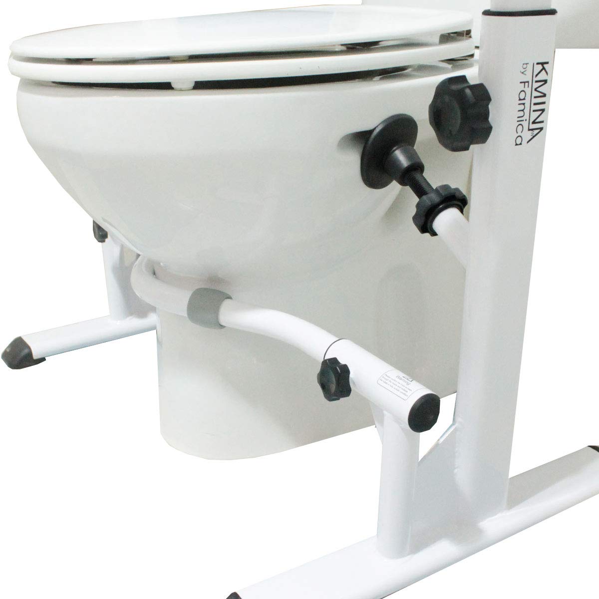 KMINA - Toilet Safety Rails for Seniors (330 lbs), Toilet Safety Frame with