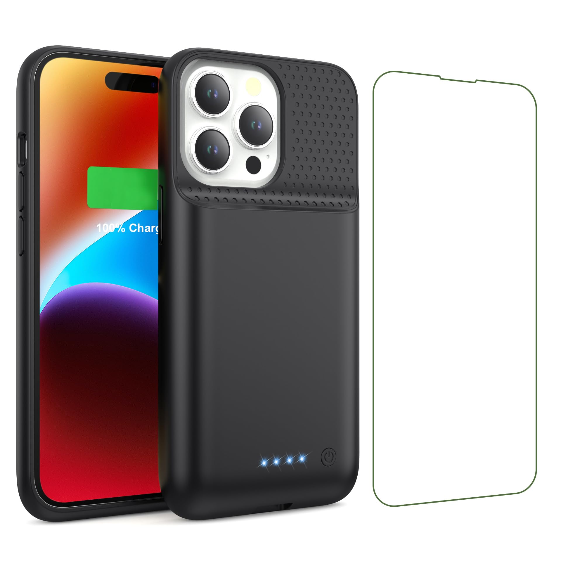 QTshine Battery Case for iPhone 14/13/13 Pro (6.1 Inch),Upgraded 7500mAh
