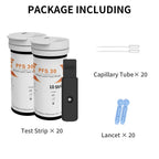 20 Pack 5 in 1 Lipid Test Strips for URIT PSF-30 Cholesterol Tester Meter, 20