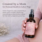 Organic Perineal Massage Oil Spray by Irene Organics for Pregnancy and