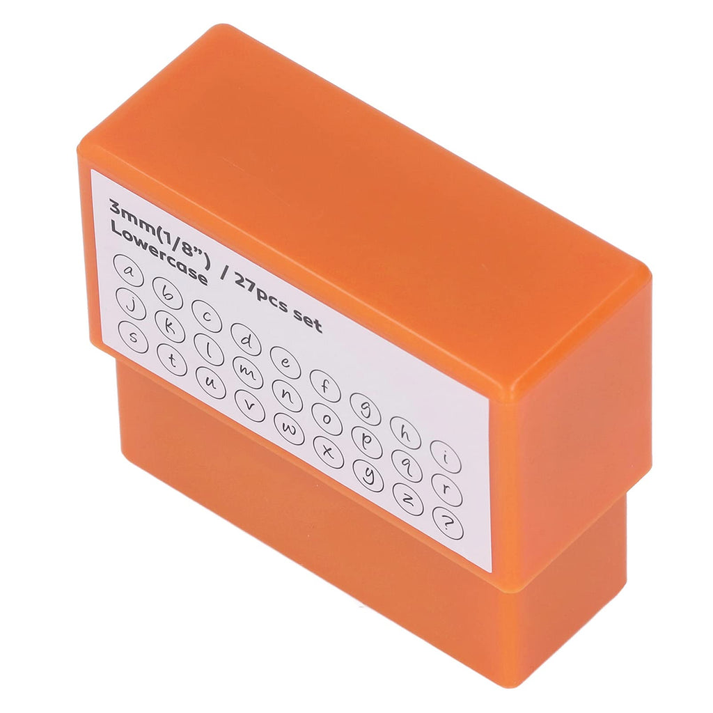 27 Pcs Metal Letter Stamps Set, High Carbon Steel Lowercase Alphabet Punch Stamp
