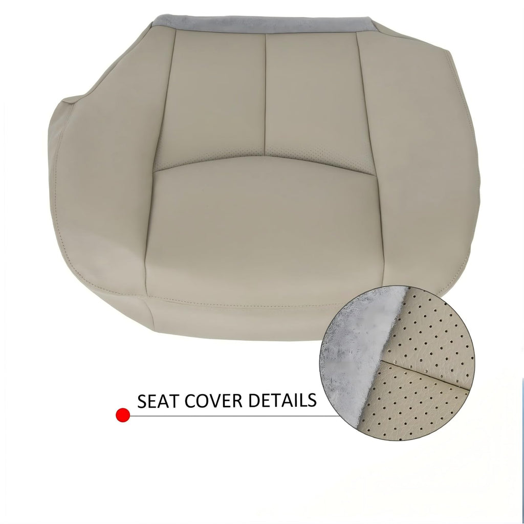 HLV-015 Tan 152 Driver Bottom Perforated Seat Cover，for 2003-2006 Cadillac