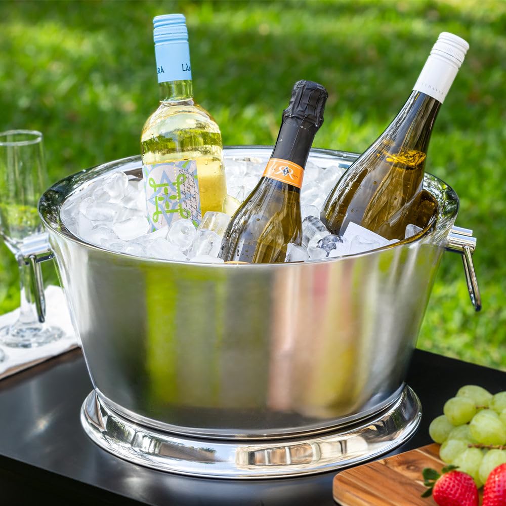 Insulated Beverage Tub 3.2 Gal Double Wall Stainless Steel Ice Bucket Party