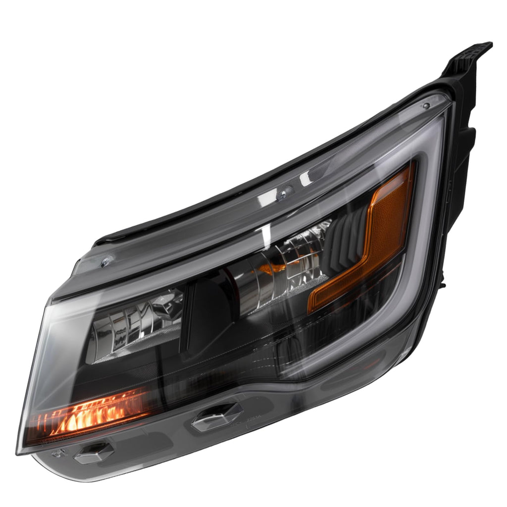 LH Chrome Bezel LED Headlight Assembly W/o LED Control Module Compatible with