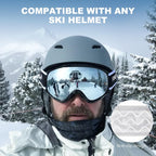 findway Ski Goggles OTG - Over Glasses Snow/Snowboard Goggles for Men, Women &