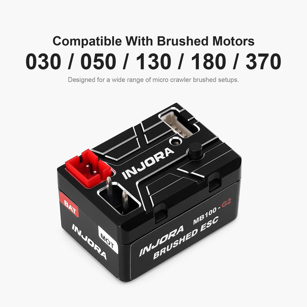 INJORA MB100 G2 Brushed ESC 40A for 1/24 1/18 RC Crawler SCX24 AX24 TRX4M
