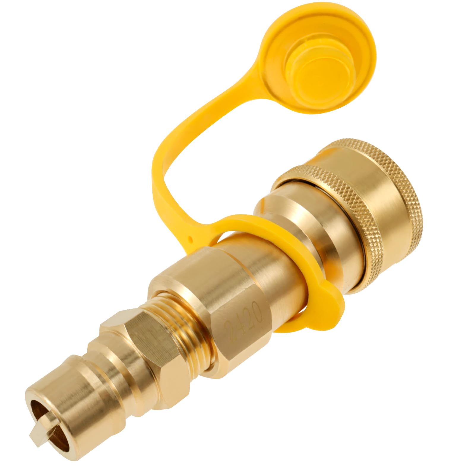 Janoiuc 1/2 Inch Gas Quick Connect Kit, 1/2 Inch Propane Quick Connect Fittings, Natural Gas Quick Connect Fittings