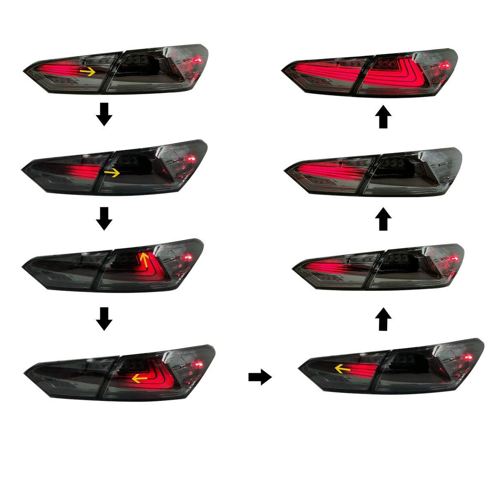 inginuity time LED Tail Lights For Toyota Camry 2018 2019 2020 2021 2022 Smoked