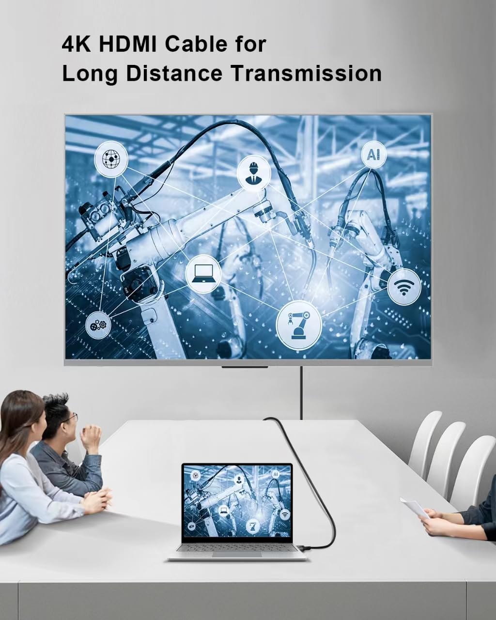 50ft HDMI Cable Ultra High Speed 4K 60Hz 2K 1080p ARC Gold Plated 15m